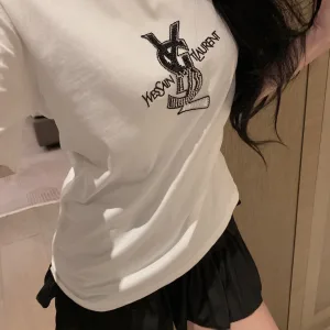 High Quality Saint Laurent Cotton Short Sleeves