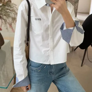 High Quality Miu Miu Plaid Shirt