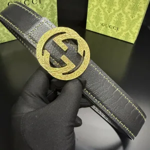 Luxury Gucci Belt Red Cowhide