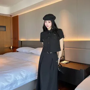 Designer High Quality Prada Midi Skirt
