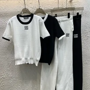 Luxury Designer Miu Miu Short-Sleeved Shirt