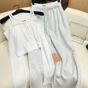 Designer Miu Miu Lace Trousers