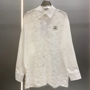 Luxury High Quality Chanel Lace Long-Sleeved Shirt