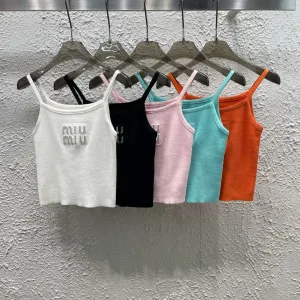 High Quality 1:1 Miu Miu Stone Tank Top