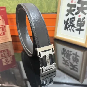 Reps High Quality Hermes Belt Red Genuine Leather Top-Grain Cowhide