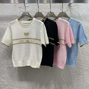 Luxury High Quality Dior Jacquard Short Sleeves