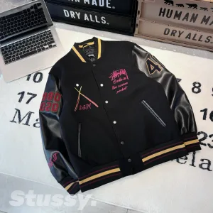 Reps Designer Stussy Jacket Ash Wool Patch