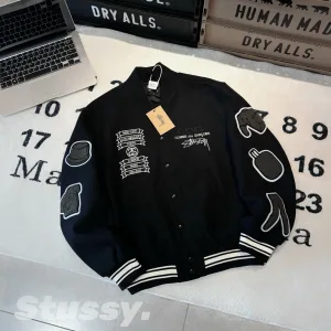 Reps Luxury Stussy Baseball Uniform Ash Wool Blend Fine