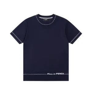 1:1 Designer Fendi Knit Fabric Short-Sleeved Shirts For Spring