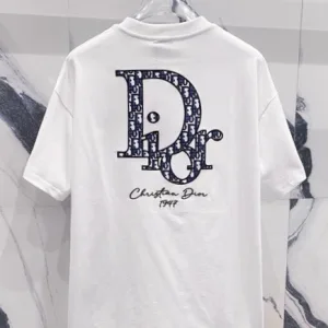AAA High Quality Dior Short Sleeves Red Cotton Pure Silk Silky Smooth Spring Summer Patch
