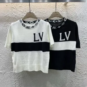 High Quality Louis Vuitton Jacquard Short Sleeves