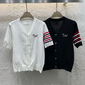 Aaa High Quality Thom Browne Jacquard Short Sleeves