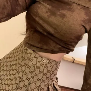 1:1 Gucci Jacquard Pleated Skirt