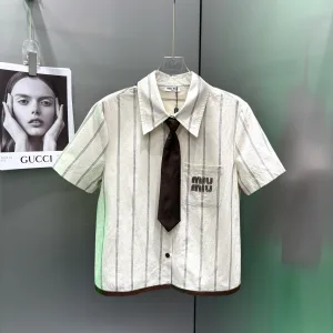 Luxury Miu Miu Short-Sleeved Shirt