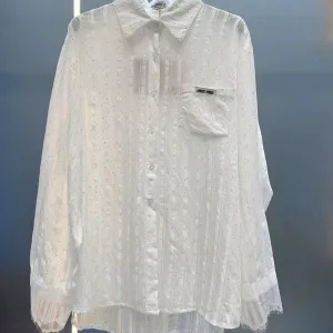 Aaa Luxury Miu Miu Lace Shirt