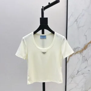 High Quality Luxury Prada Short-Sleeved T-Shirt