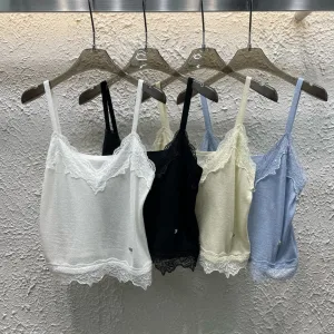 Designer Aaa Chanel Lace Tank Top