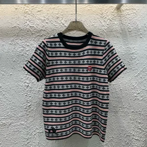 Aaa High Quality Chrome Hearts Jacquard Short Sleeves