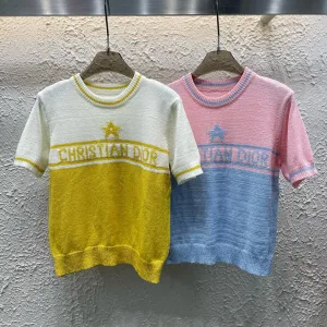Luxury Aaa Dior Jacquard Short Sleeves