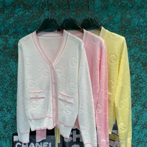 High Quality Aaa Gucci Jacquard Long-Sleeved Cardigan
