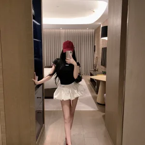 Luxury Miu Miu Lace Short-Sleeved Shirts
