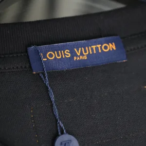 Super Clone Louis Vuitton Short-Sleeved Shirts Red Cotton Pure Mesh Suitable For All Body Types Embroidery