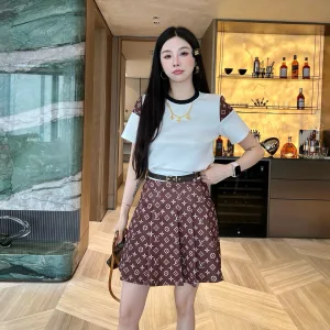 Luxury Designer Louis Vuitton Canvas Short-Sleeved Shirts
