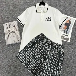 Designer Aaa Dior Jacquard Short-Sleeved Shirts