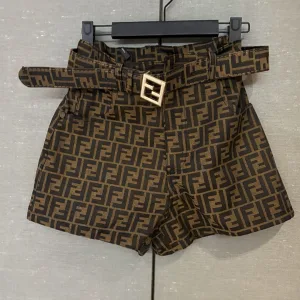 High Quality Luxury Fendi Jacquard Shorts
