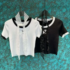 Aaa Dior Lace Short-Sleeved Shirt