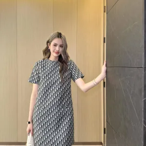 Aaa High Quality Dior Printed Fabric Dress