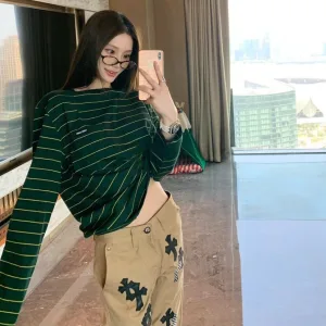 Aaa Miu Miu Cotton Long-Sleeved T-Shirt For Spring
