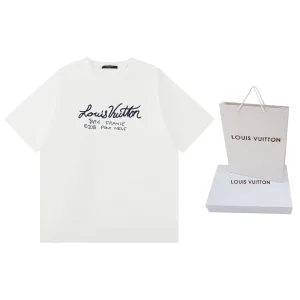 Designer Aaa Louis Vuitton Cotton Short-Sleeved T-Shirt