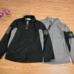 Super Clone Stone Island Jacket Red Exquisite Workmanship Street Style Functional Outdoor Patch