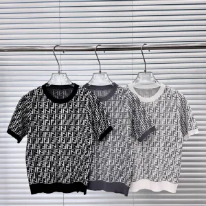 Aaa Fendi Jacquard Short Sleeves