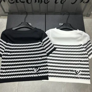 Designer Aaa Louis Vuitton Jacquard Short Sleeves