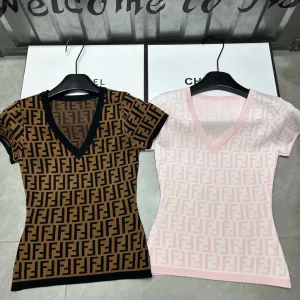 1:1 Fendi Jacquard Short Sleeves