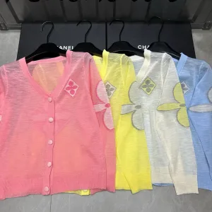 High Quality Louis Vuitton Jacquard Long-Sleeved Cardigan