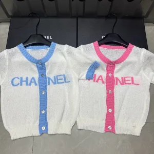 Luxury High Quality Chanel Jacquard Short-Sleeved Shirts