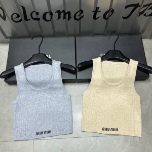 Designer Luxury Miu Miu Jacquard Vest