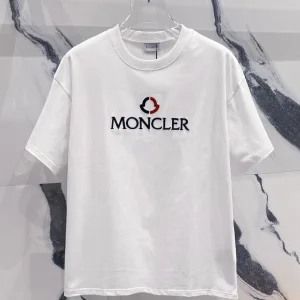 Luxury Reps Moncler Ruler Red Cotton Pure Silk Silky Smooth Spring Summer Embroidery Patch
