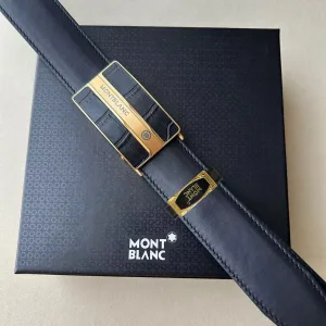 High Quality Montblanc Belt Top-Grain Cowhide
