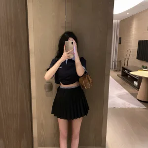 Luxury High Quality Miu Miu Plaid Short-Sleeved Shirts