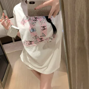 High Quality Luxury Chanel Stone Short-Sleeved T-Shirt