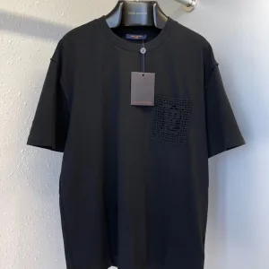 Super Clone Louis Vuitton Short-Sleeved Shirts Color Cotton Pure Mesh