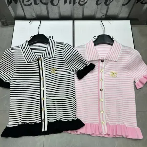 Designer Luxury Chanel Short-Sleeved Shirt