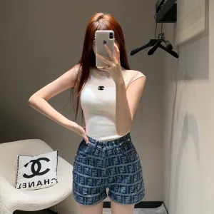 High Quality Luxury Fendi Abs Short-Sleeved Shirt