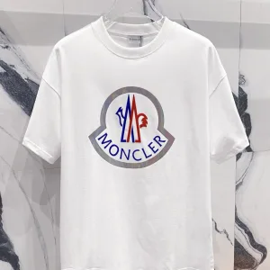 Luxury AAA Moncler Short Sleeves Red Cotton Pure Silk Silky Smooth Spring Summer And