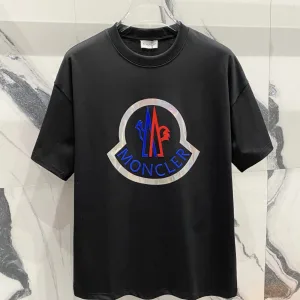 Luxury Moncler Short Sleeves Red Cotton Pure Silk Silky Smooth Spring Summer And