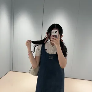 Luxury Aaa Miu Miu Denim Dresses